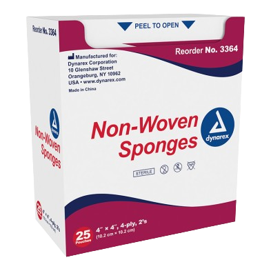 Non-Woven Sponge - Sterile 2's- 4" x 4"