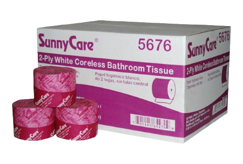 SunnyCare Colorless Bathroom Tissue White 2 -ply 6.3 X 7.5