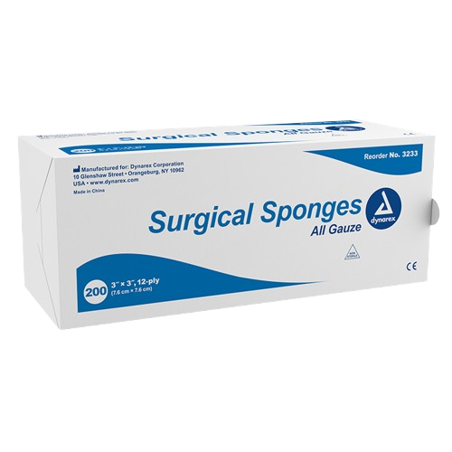 Surgical Gauze Sponge-Sterile 2's - 12 Ply 3 x 3