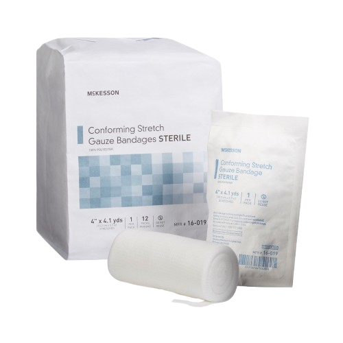 Conforming Bandage McKesson 4 Inch X 4-1/10 Yard Sterile 1 per Pack