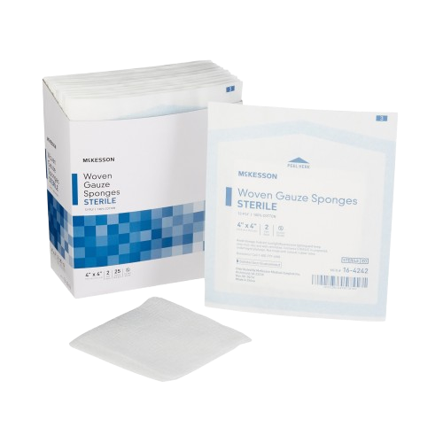 Gauze Sponge McKesson 4 X 4 Inch 12-Ply Sterile 2 per Pack