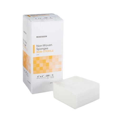 Nonwoven Sponge McKesson 4 X 4 Inch 4-Ply NonSterile 200 per Pack